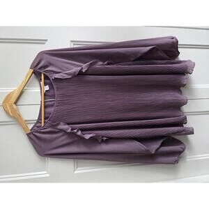 Joe Fresh Plus Size 1X Purple Long Sleeve Blouse